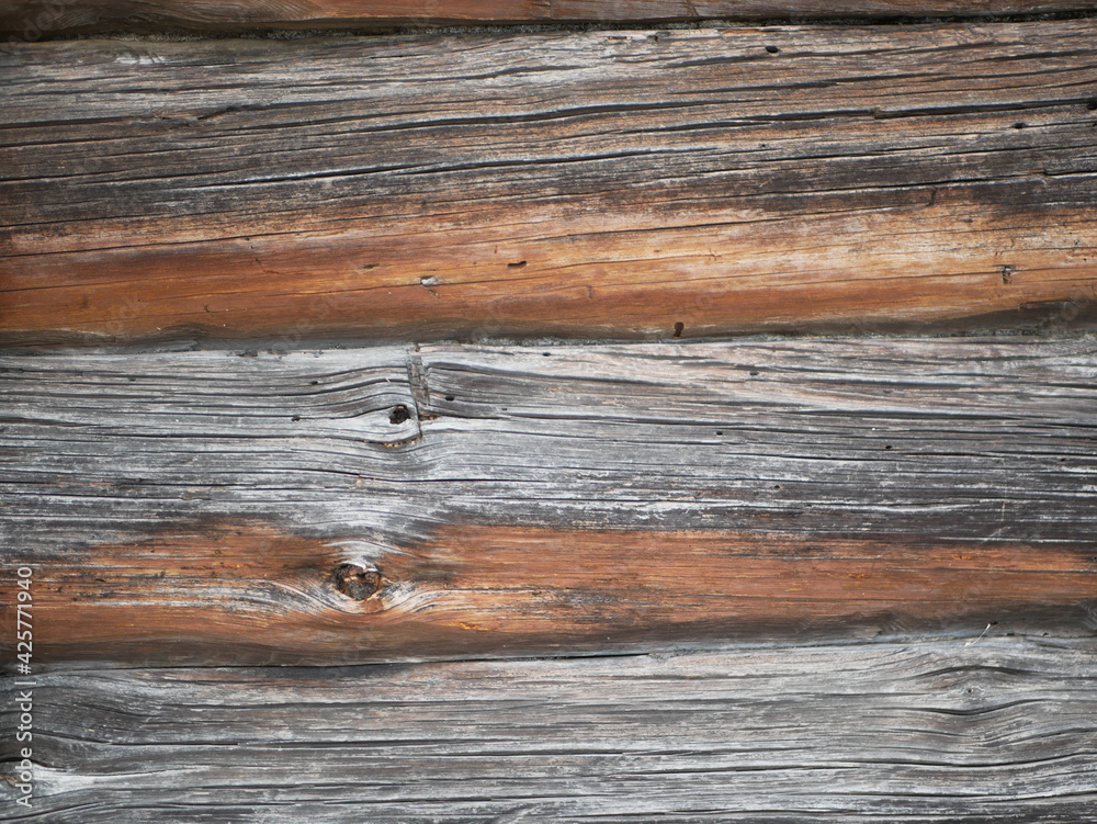 Naklejka premium Natural wooden fence from boards.