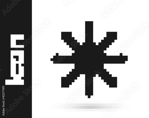 Black Bacteria icon isolated on white background. Bacteria and germs, microorganism disease causing, cell cancer, microbe, virus, fungi. Vector