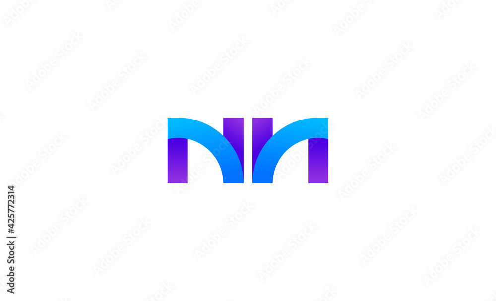 Letter NM logo Design Vector Illustration