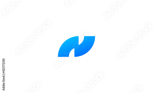 Initial N Modern Logo Design Vector Illustration
