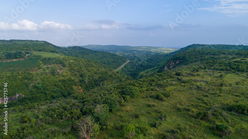 Fototapeta Naklejka Na Ścianę i Meble -  Aerial view of the Kisarawe town in Dar es salaam.