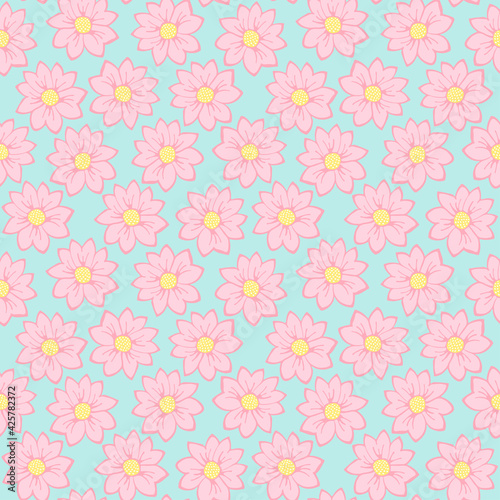 Small pink flowers seamless pattern floral background