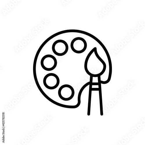 Paint swatch vector outline icon style illustration. EPS 10 file