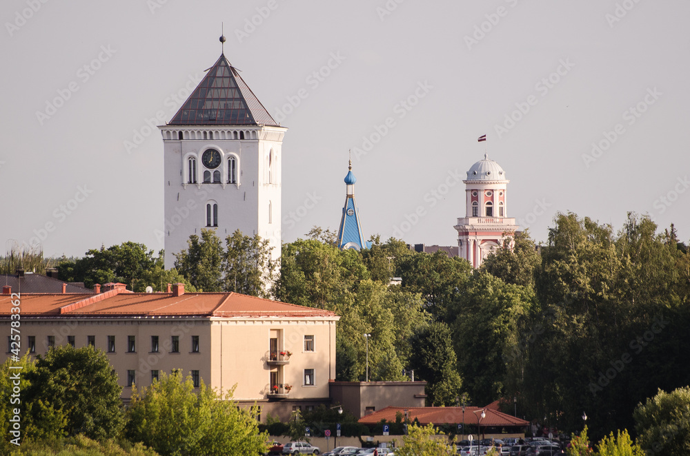 Panoramic view of city Jelgava, Latvia