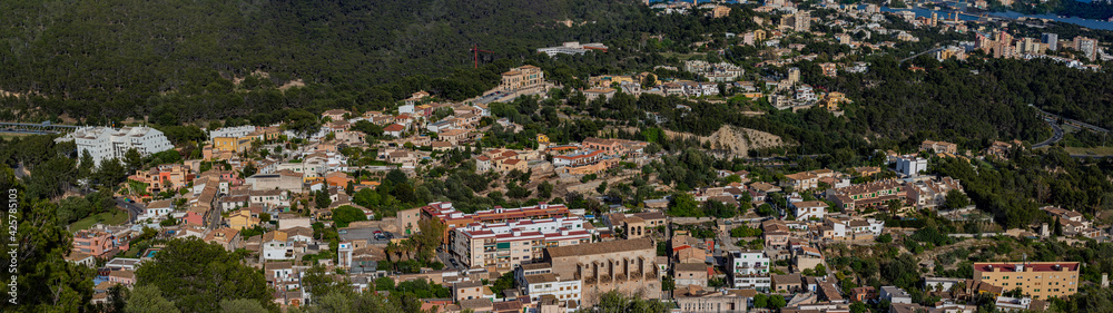 panoramic view of the village of, Genova, delicatessen village of mallorca, near palma de mallorca, spain