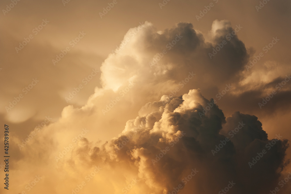 dramatic cloudscape at sunset