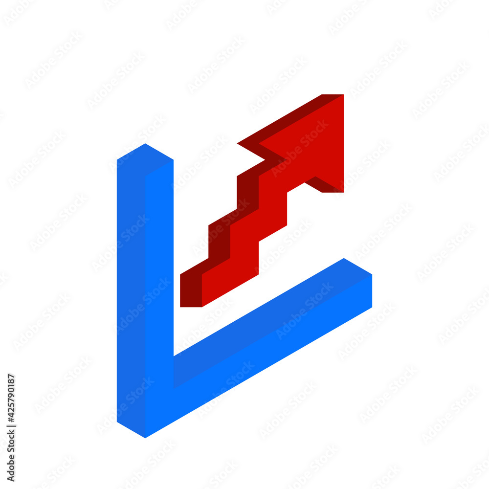 Fototapeta premium growth graph chart. Icon