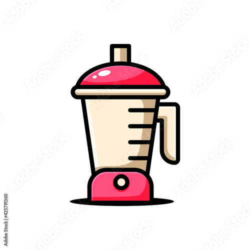 vector blender illustration design. The blender design with an outline is suitable for stickers, icons, mascots, logos, clip art, and other graphic purposes