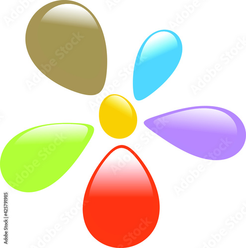 Logo or icon abstract for blockchain industry, 3d vector illustration