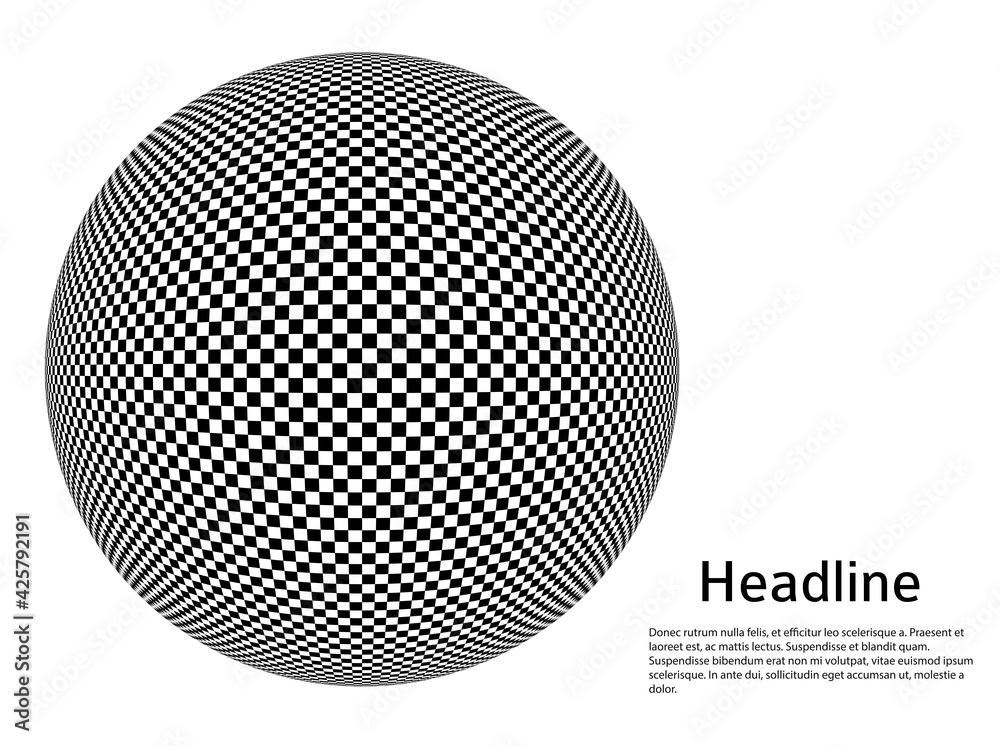 3D decorative balls with chess squares spheres isolated on white. Vector illustration EPS10. Design elements for your advertising flyer, presentation template, brochure layout, book cover. 3D decorative balls with chess squares spheres isolated on white. Vector illustration EPS10. Design elements for your advertising flyer, presentation template, brochure layout, book cover.