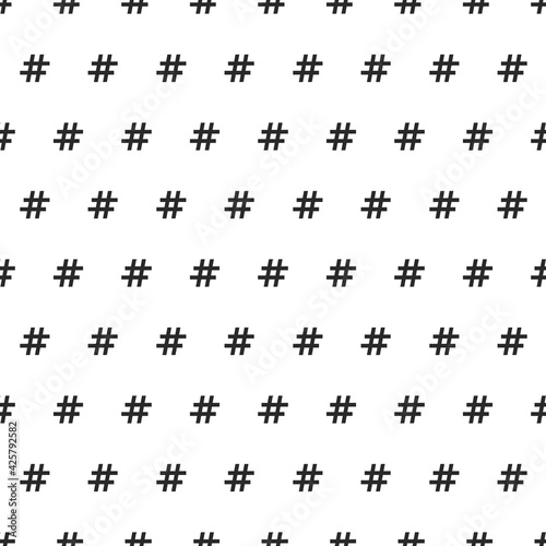 Hashtag social media communication symbol seamless pattern.
