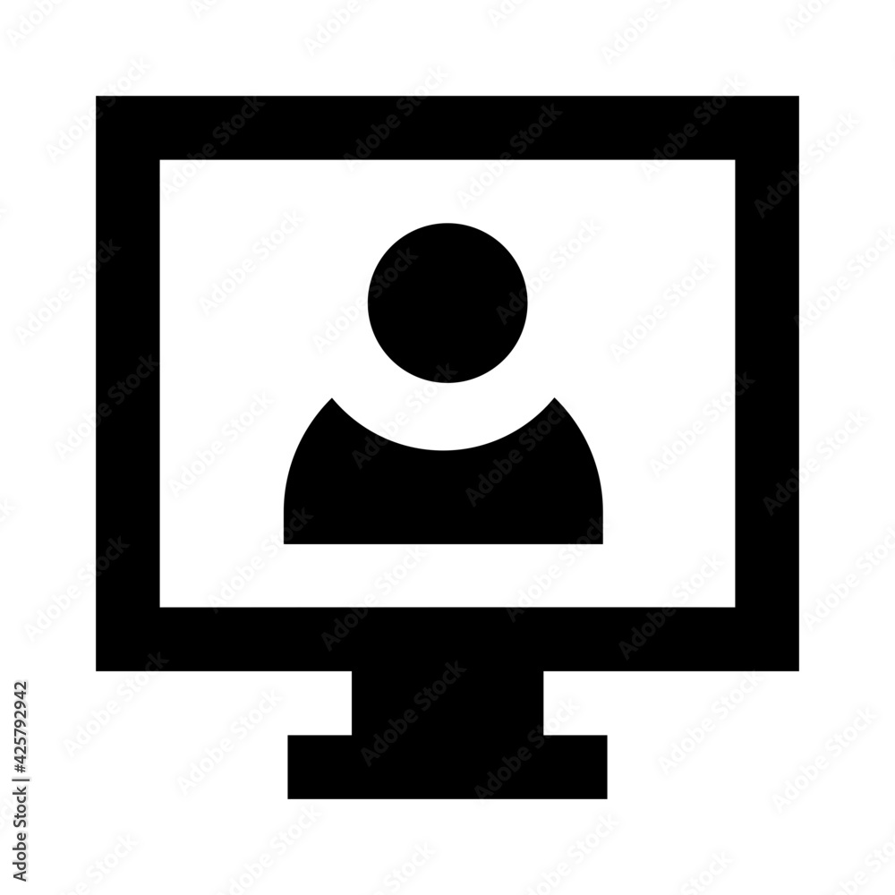 An online user icon in linear design
An online user icon in linear design