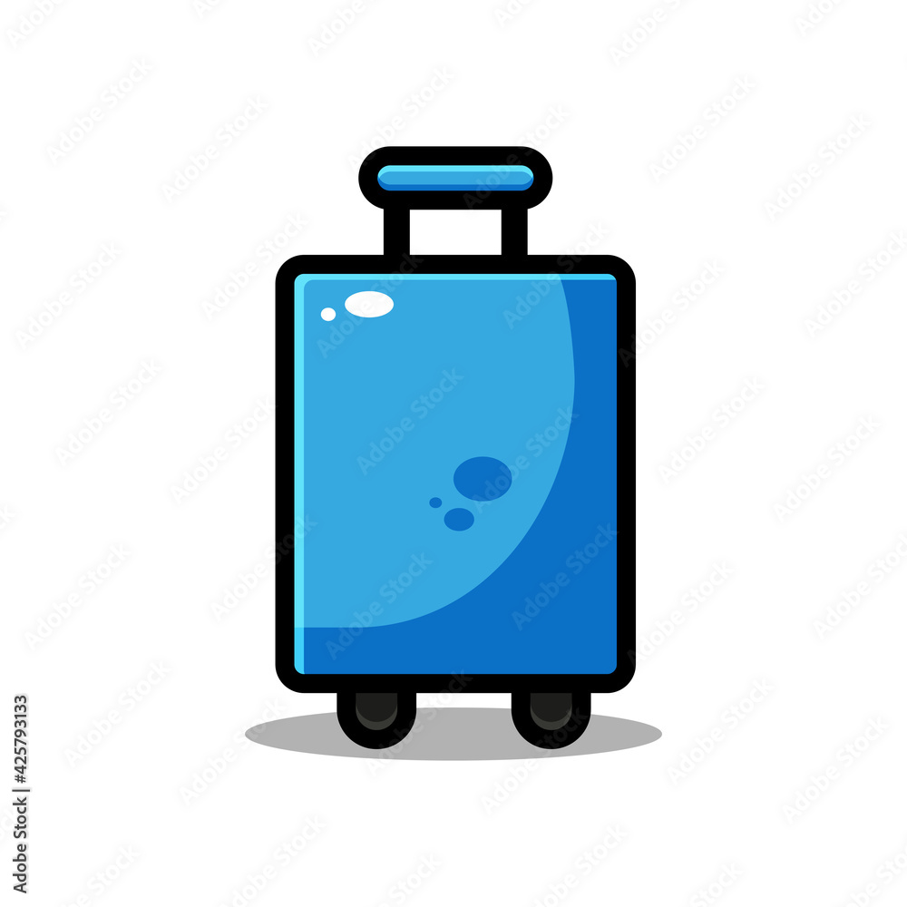 vector suitcase illustration design. The suitcase with an outline is suitable for stickers, icons, mascots, logos, clip art, and other graphic purposes vector suitcase illustration design. The suitcase with an outline is suitable for stickers, icons, mascots, logos, clip art, and other graphic purposes