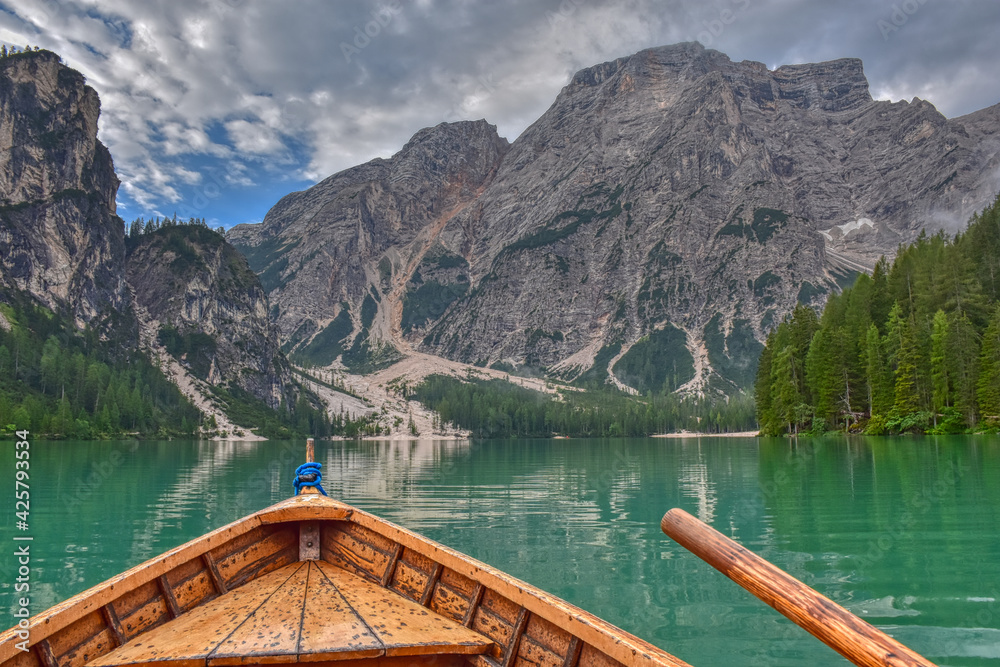 See, Pragser Wildsee, Wildsee, Bergsee, Südtirol, Italien, Pragser Tal