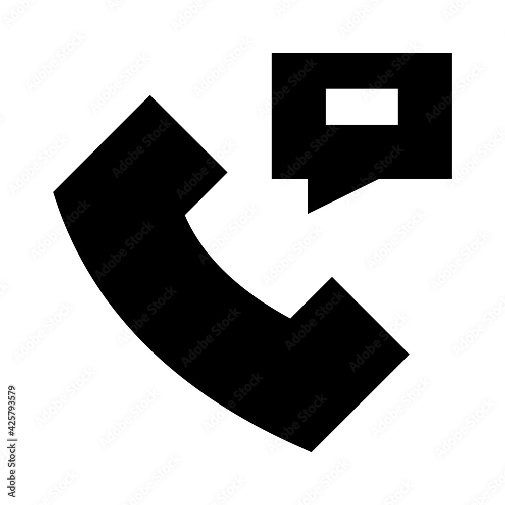 A call chat icon in linear design
A call chat icon in linear design