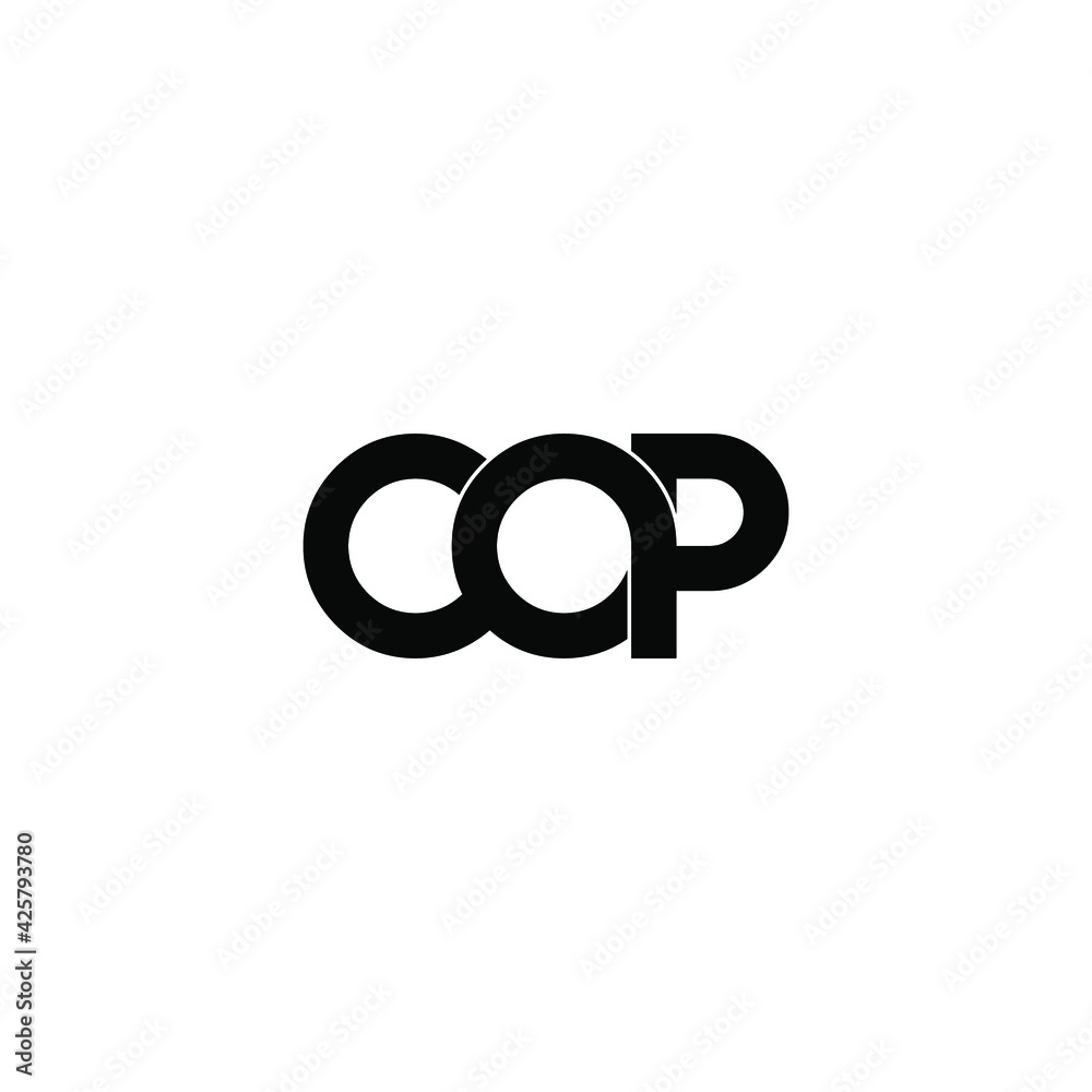 cop letter original monogram logo design cop letter original monogram logo design