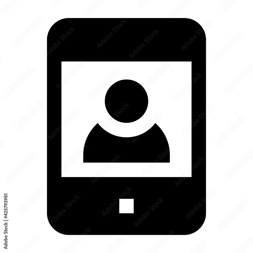 Icon of mobile account in linear design
Icon of mobile account in linear design