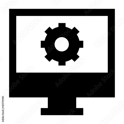 
An icon of system settings in modern linear design 

