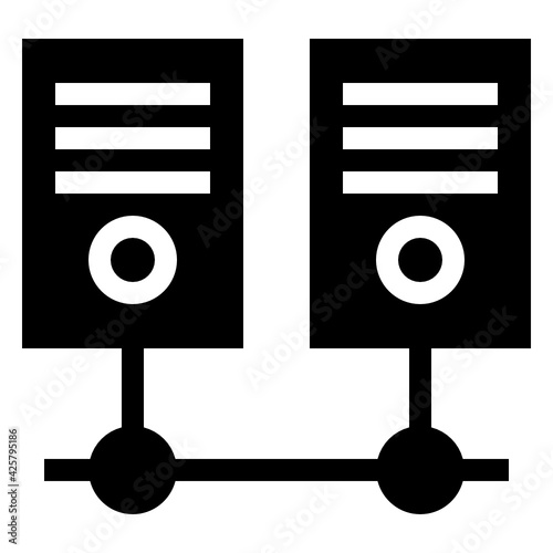 
A servers connection editable linear icon

