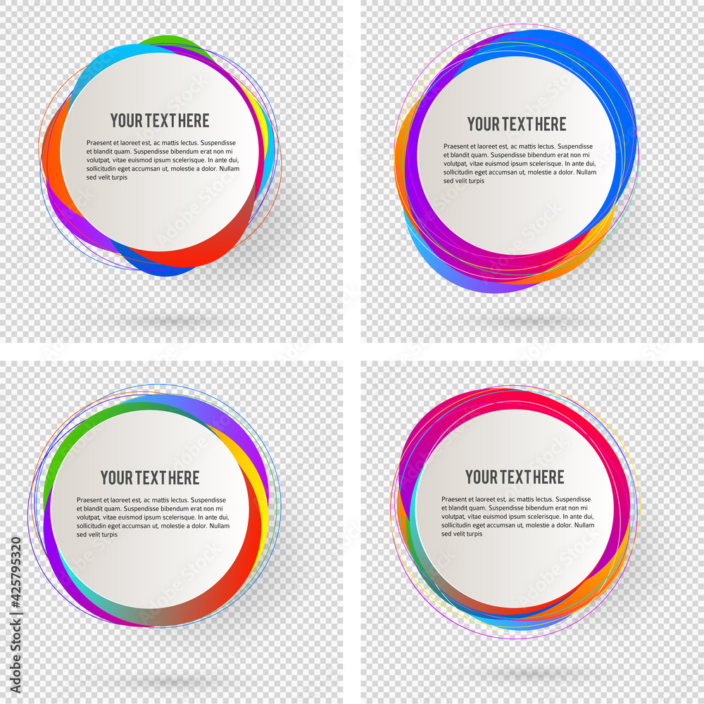 Label blank template, white background and Blurry gradient with lines circle ring. Vector illustration EPS 10. Modern design editable layout title page for new product newsletters, web banners Label blank template, white background and Blurry gradient with lines circle ring. Vector illustration EPS 10. Modern design editable layout title page for new product newsletters, web banners
