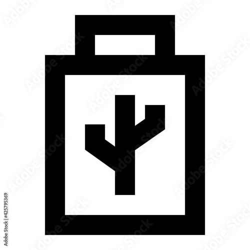 
Download this premium linear icon of universal serial bus

