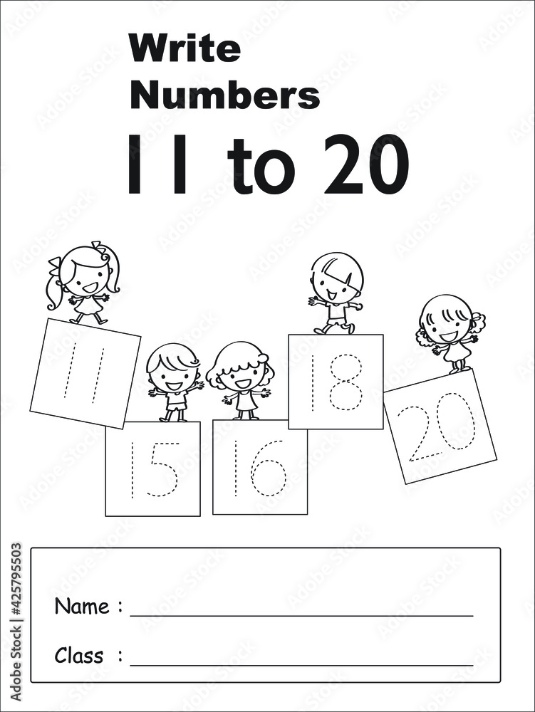 Obraz premium education book cover design kids 