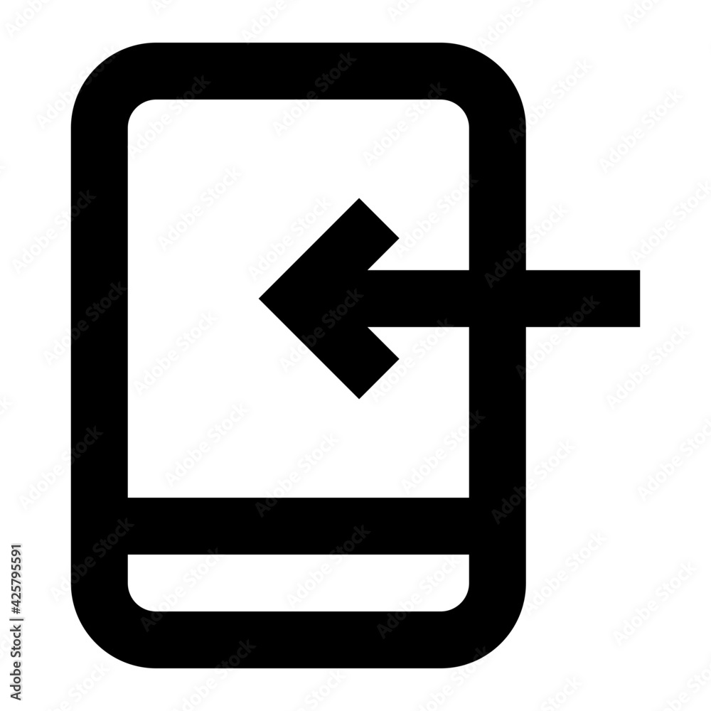 Fototapeta premium A mobile login icon in linear design