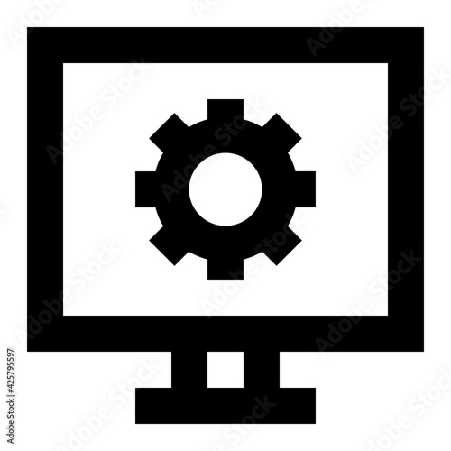 
An icon of system settings in modern linear design 


