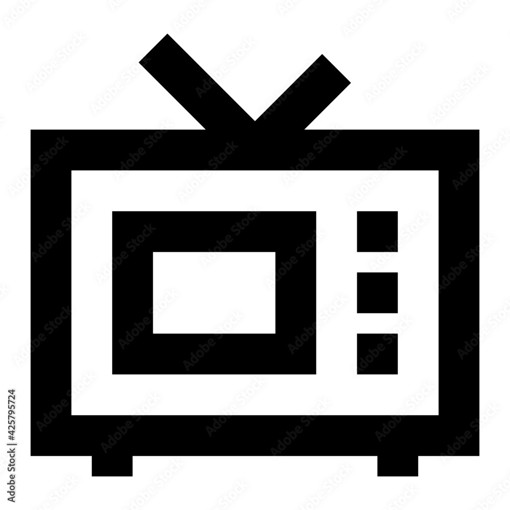 Television in linear icon vector
Television in linear icon vector
