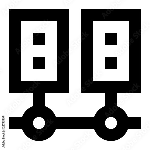 
A servers connection editable linear icon

