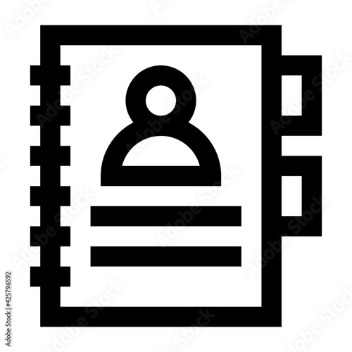 
Download this linear icon of contacts book 

