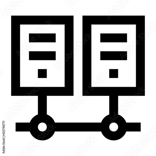 
A servers connection editable linear icon

