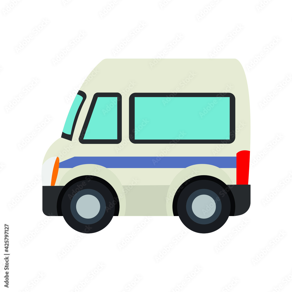 Minibus emoji vector minivan