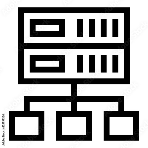  Server hub icon in linear design    © SmashingStocks