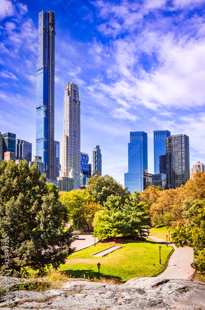 Fototapeta premium Central Park and Manhattan - New York City