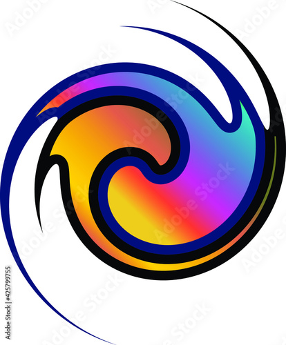 Logo or icon abstract for blockchain industry, 3d vector illustration