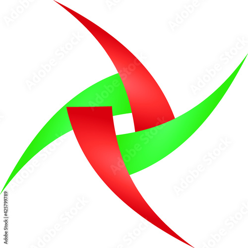 Logo or icon abstract for blockchain industry, 3d vector illustration