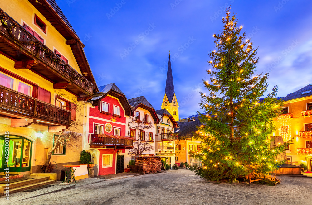 Hallstatt, Austria - Christmas Market in Upper Austria Alps