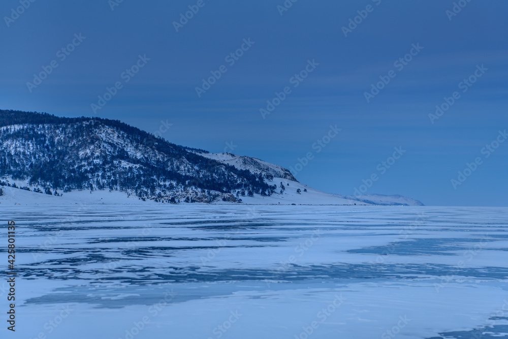 Baikal lake in winter. Irkutsk Region, Russia