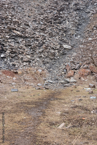 texture of chero gray rocks granite stone photo