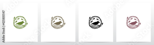 Letter Shaped Nest Logo Design O