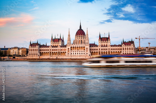 budapest Parliament building by the Danube in Pest