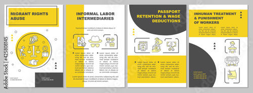 Foto Migrants rights abuse brochure template