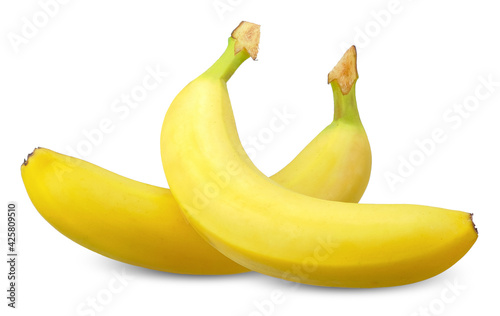 banana isolated on white with clipping path