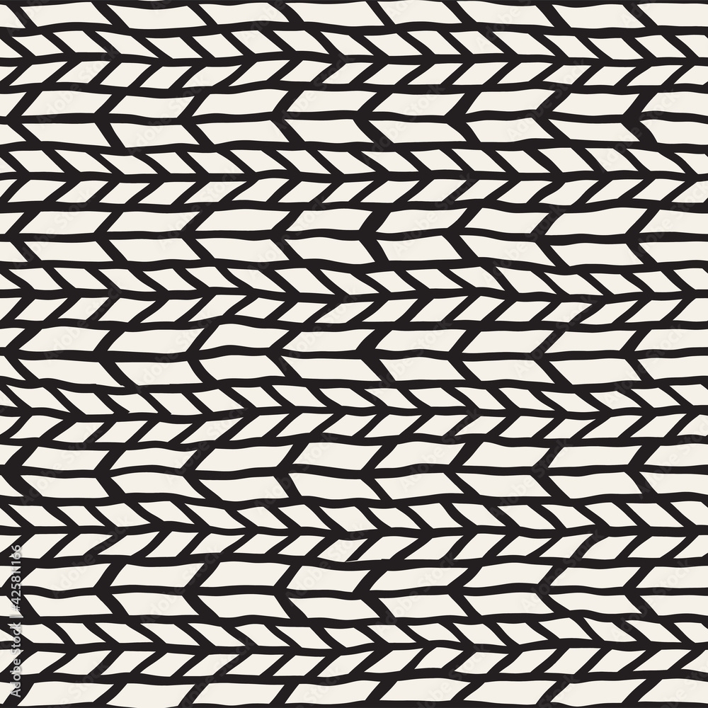 Hand-drawn lines geometric seamless pattern. Monochrome black and white ink strokes. Abstract vector background texture. Hand-drawn lines geometric seamless pattern. Monochrome black and white ink strokes. Abstract vector background texture.