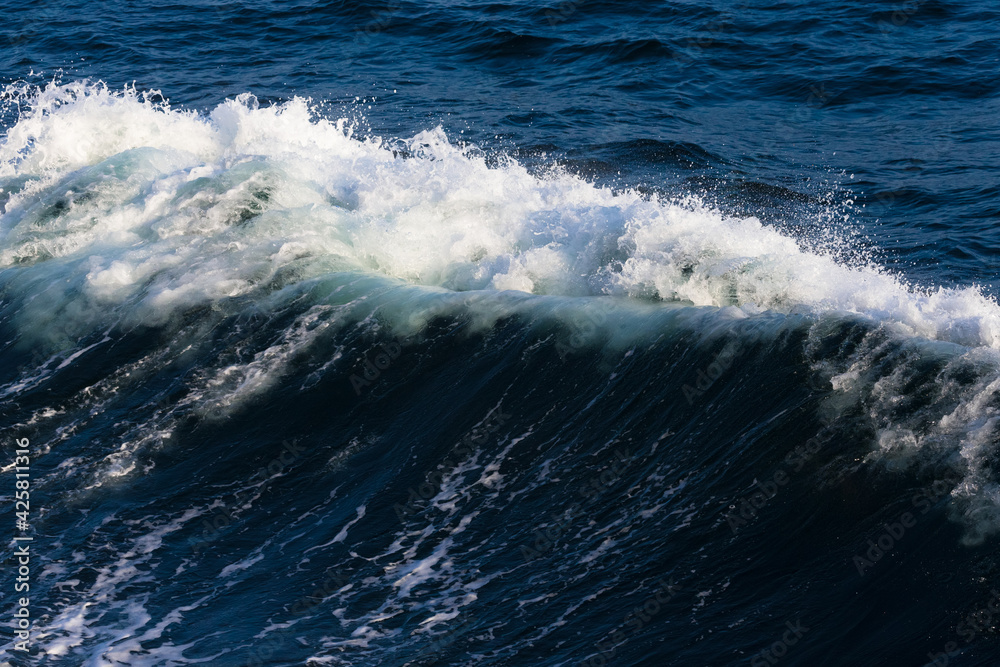 White crest of a sea wave. Selective focus. Shallow depth of field White crest of a sea wave. Selective focus. Shallow depth of field