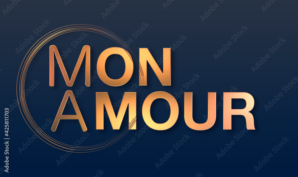 Mon amour con sfondo colorato Mon amour con sfondo colorato