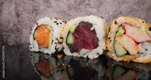 Sushirolls Uramaki trio mix - Rotation photo