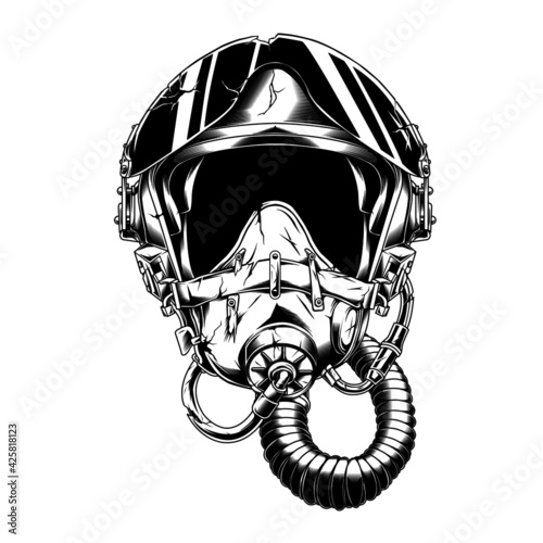 black and white helmet air force military