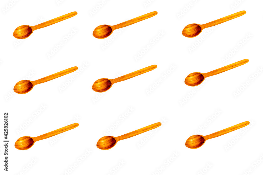 wooden spoons on white background wooden spoons on white background